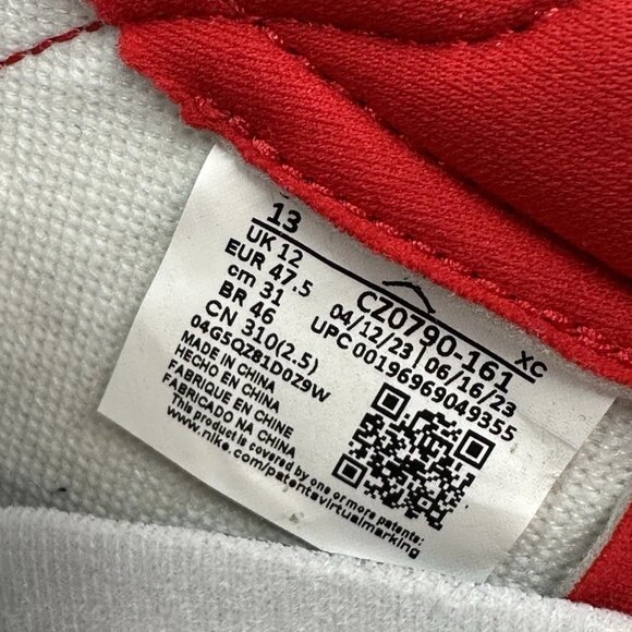 Air Jordan 1 Low Retro University Red White CZ0790-161 US Size 13 AJ1 i ii iii v - Picture 15 of 16